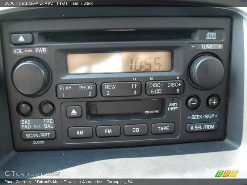 Pewter Pearl / Black 2006 Honda CR-V LX 4WD