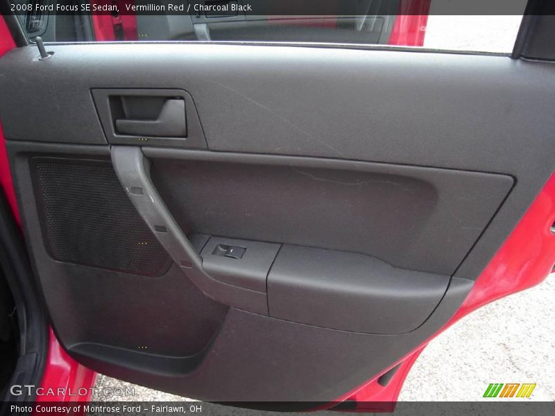 Vermillion Red / Charcoal Black 2008 Ford Focus SE Sedan