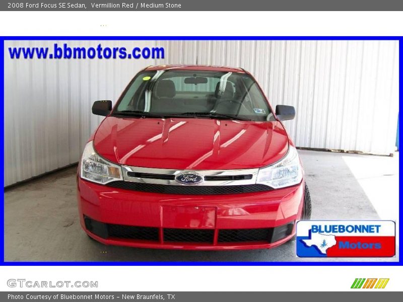 Vermillion Red / Medium Stone 2008 Ford Focus SE Sedan