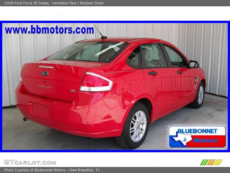 Vermillion Red / Medium Stone 2008 Ford Focus SE Sedan