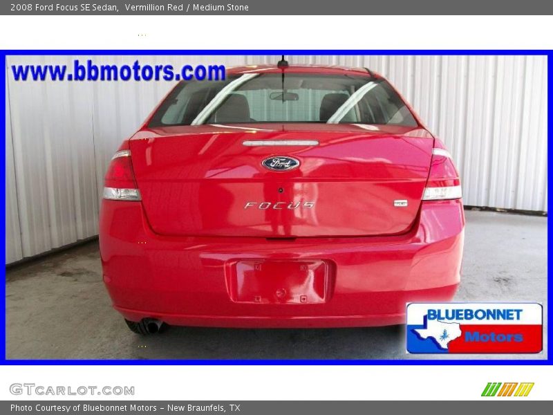 Vermillion Red / Medium Stone 2008 Ford Focus SE Sedan