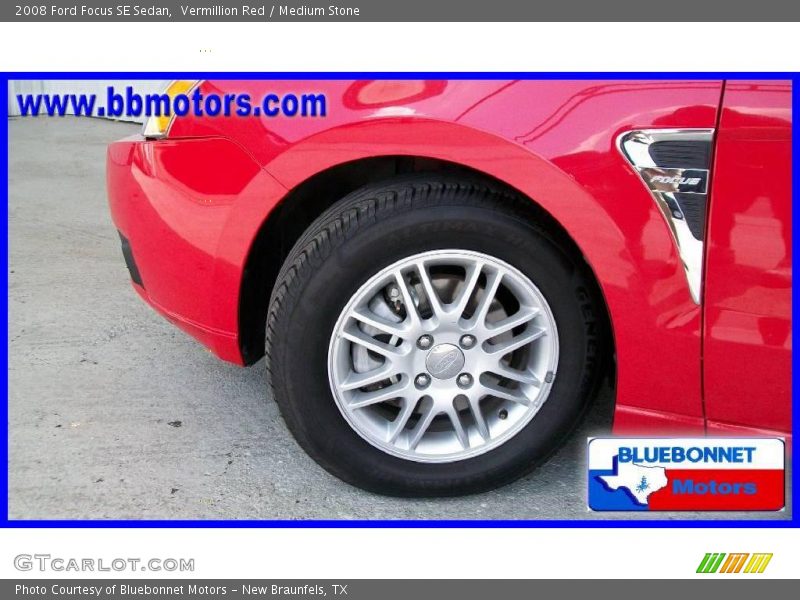 Vermillion Red / Medium Stone 2008 Ford Focus SE Sedan