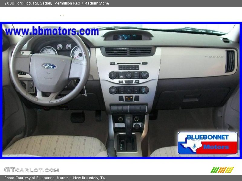 Vermillion Red / Medium Stone 2008 Ford Focus SE Sedan