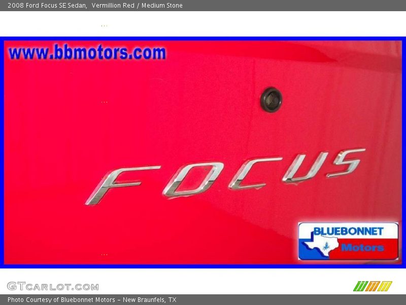 Vermillion Red / Medium Stone 2008 Ford Focus SE Sedan