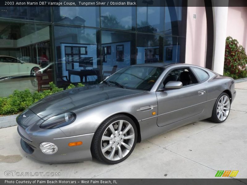 Tungsten Silver / Obsidian Black 2003 Aston Martin DB7 Vantage Coupe
