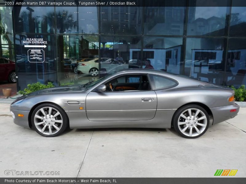 Tungsten Silver / Obsidian Black 2003 Aston Martin DB7 Vantage Coupe