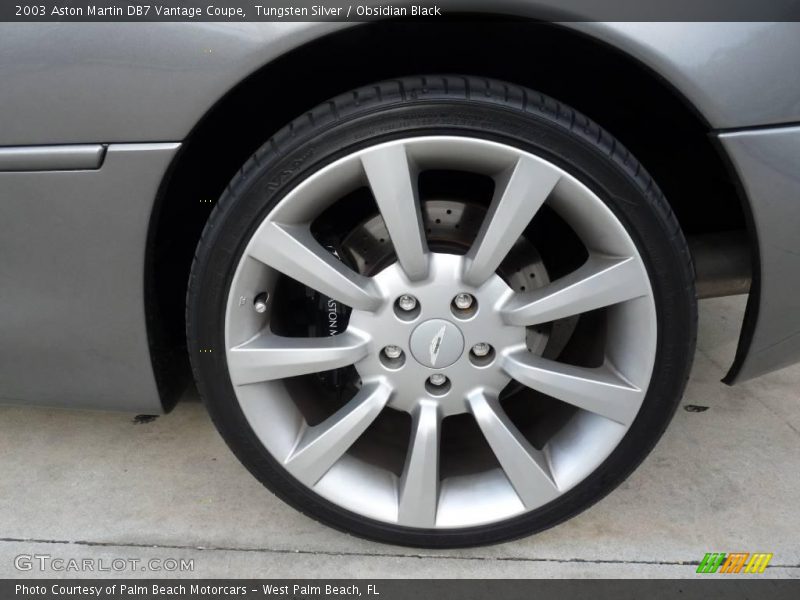 Tungsten Silver / Obsidian Black 2003 Aston Martin DB7 Vantage Coupe