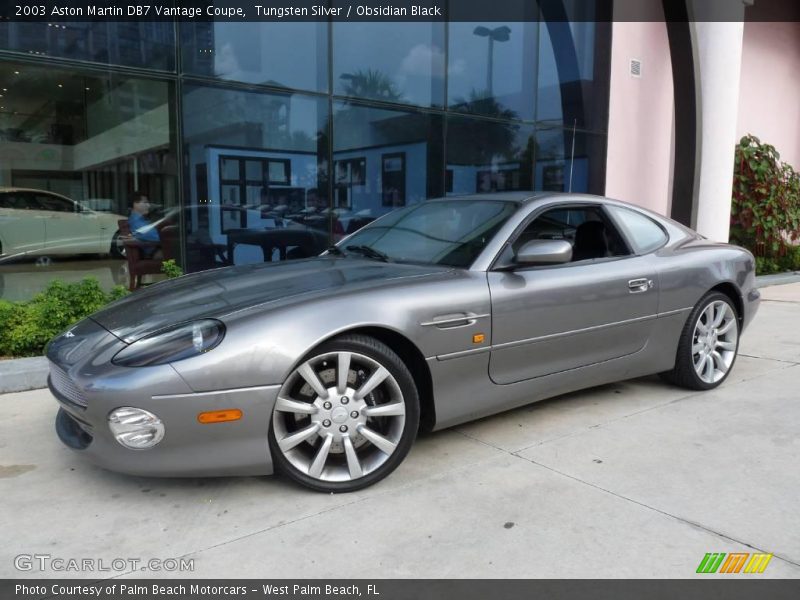 Tungsten Silver / Obsidian Black 2003 Aston Martin DB7 Vantage Coupe