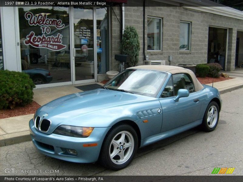 Atlanta Blue Metallic / Beige 1997 BMW Z3 1.9 Roadster
