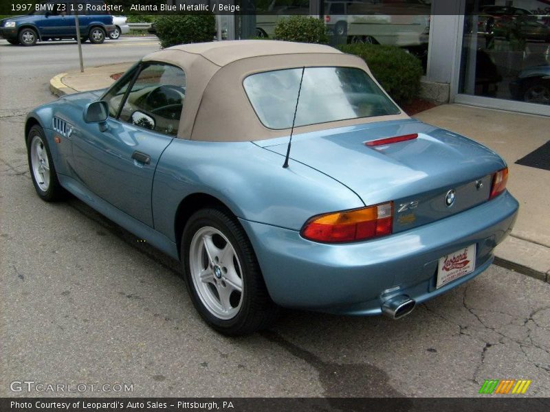 Atlanta Blue Metallic / Beige 1997 BMW Z3 1.9 Roadster