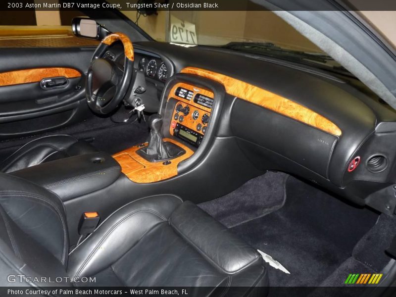 Tungsten Silver / Obsidian Black 2003 Aston Martin DB7 Vantage Coupe