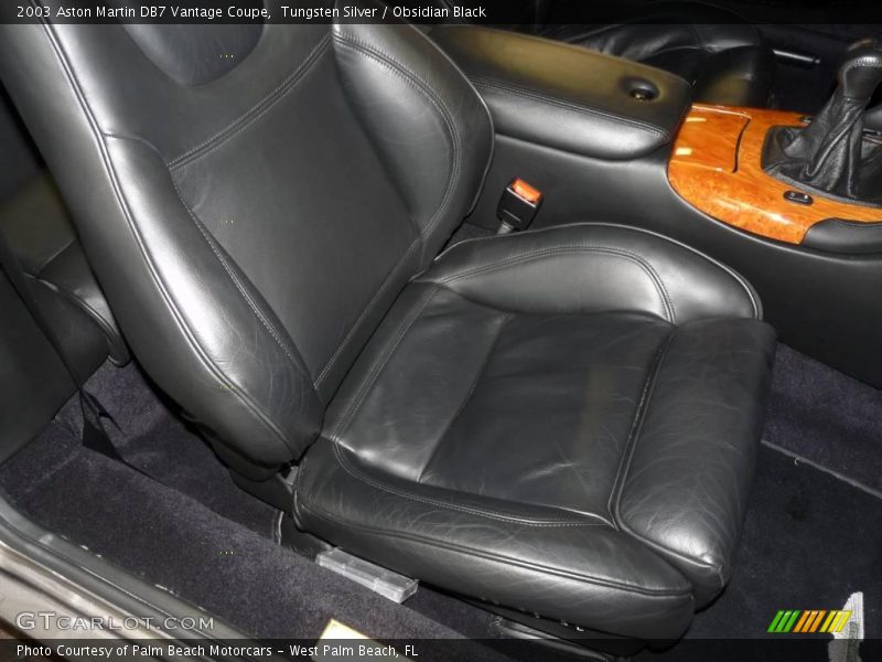 Tungsten Silver / Obsidian Black 2003 Aston Martin DB7 Vantage Coupe