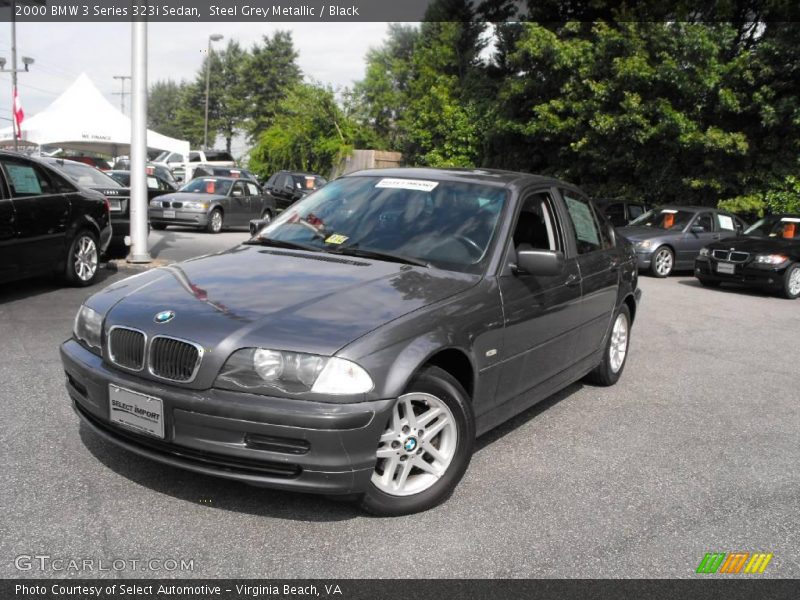 Steel Grey Metallic / Black 2000 BMW 3 Series 323i Sedan