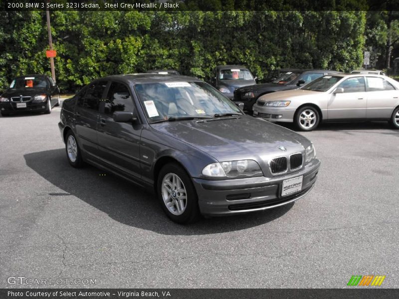 Steel Grey Metallic / Black 2000 BMW 3 Series 323i Sedan