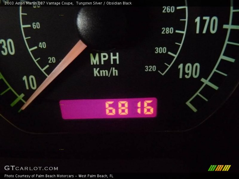 Tungsten Silver / Obsidian Black 2003 Aston Martin DB7 Vantage Coupe