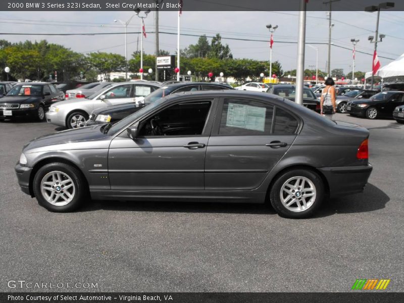 Steel Grey Metallic / Black 2000 BMW 3 Series 323i Sedan