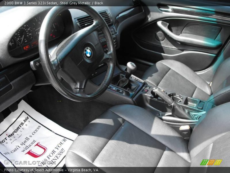 Steel Grey Metallic / Black 2000 BMW 3 Series 323i Sedan