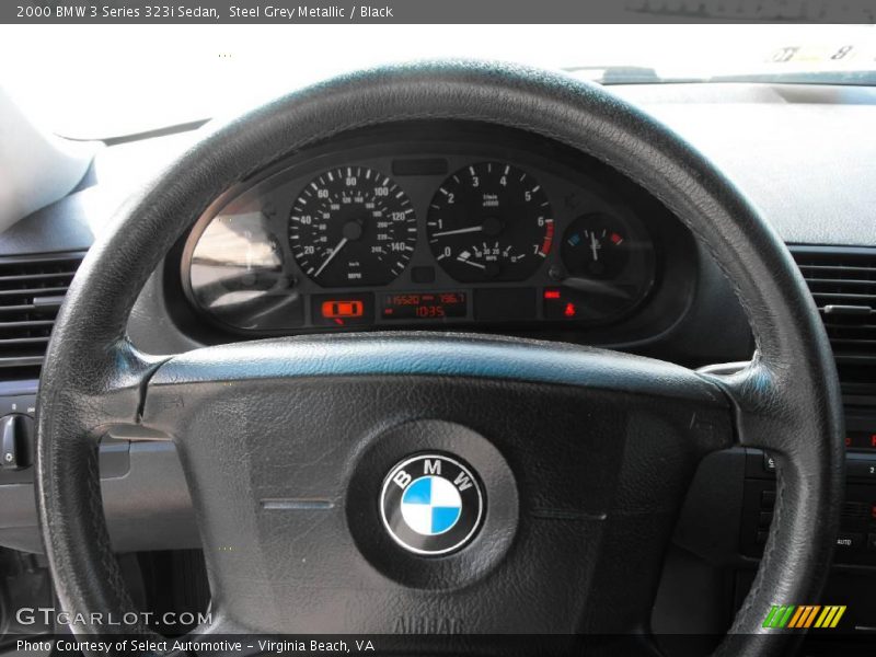 Steel Grey Metallic / Black 2000 BMW 3 Series 323i Sedan