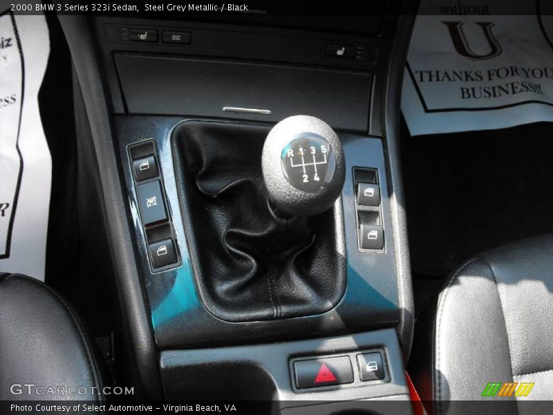 Steel Grey Metallic / Black 2000 BMW 3 Series 323i Sedan