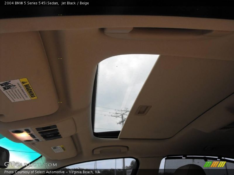 Jet Black / Beige 2004 BMW 5 Series 545i Sedan