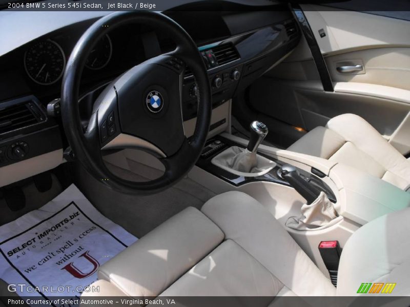 Jet Black / Beige 2004 BMW 5 Series 545i Sedan