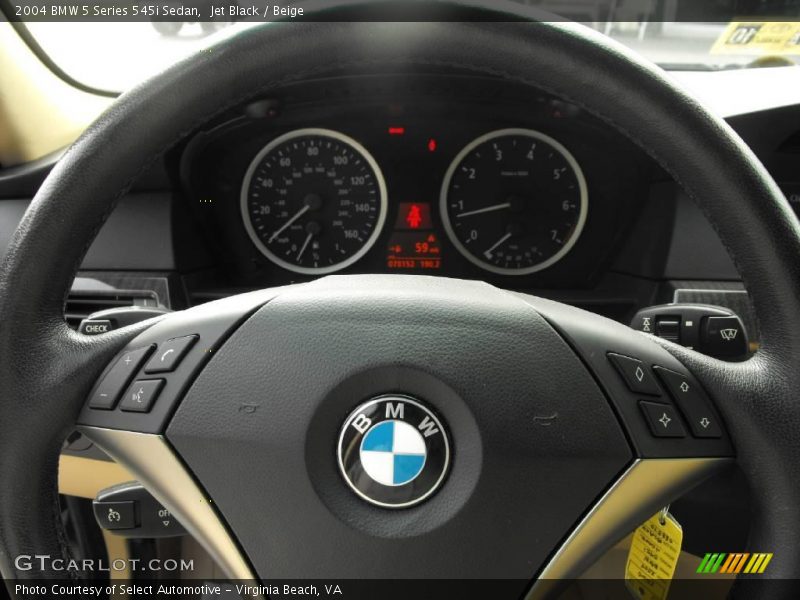 Jet Black / Beige 2004 BMW 5 Series 545i Sedan
