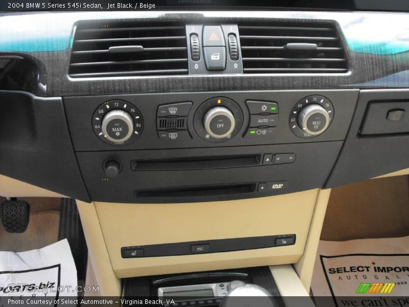 Jet Black / Beige 2004 BMW 5 Series 545i Sedan