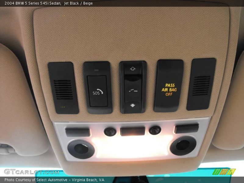 Jet Black / Beige 2004 BMW 5 Series 545i Sedan