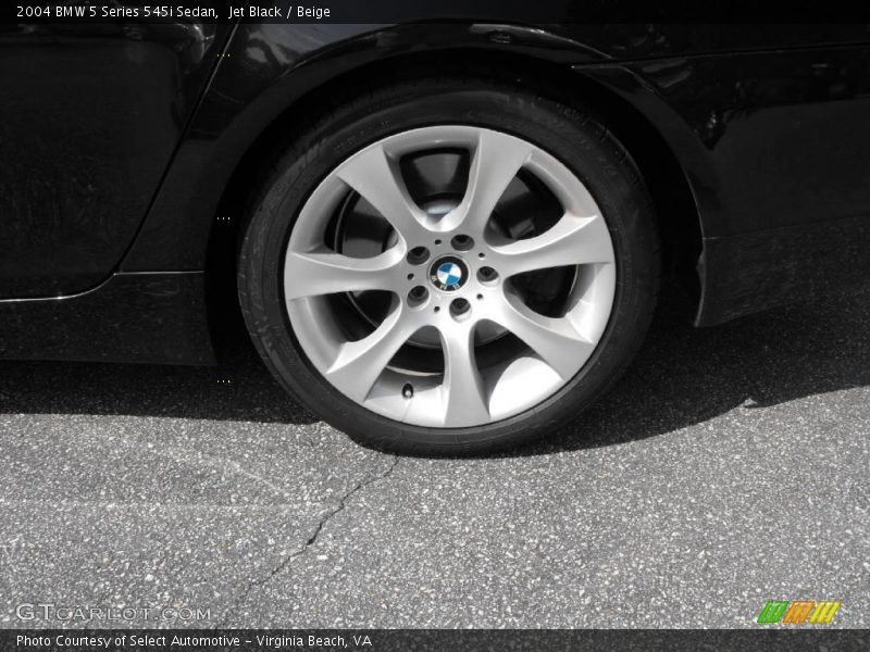 Jet Black / Beige 2004 BMW 5 Series 545i Sedan