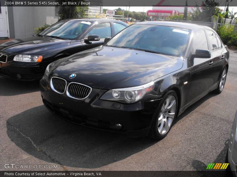 Jet Black / Beige 2004 BMW 5 Series 545i Sedan