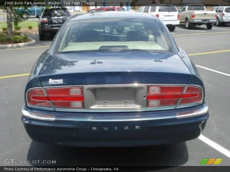 Majestic Teal Pearl / Taupe 1998 Buick Park Avenue