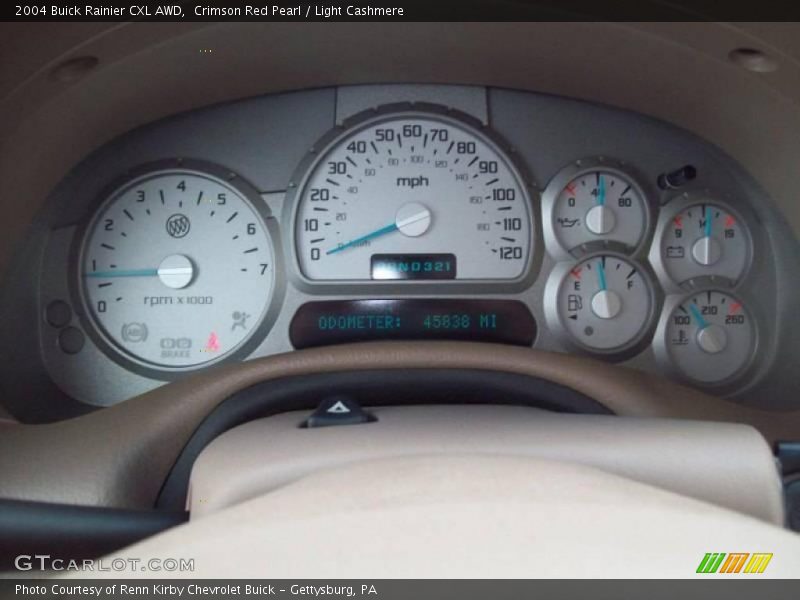 Crimson Red Pearl / Light Cashmere 2004 Buick Rainier CXL AWD