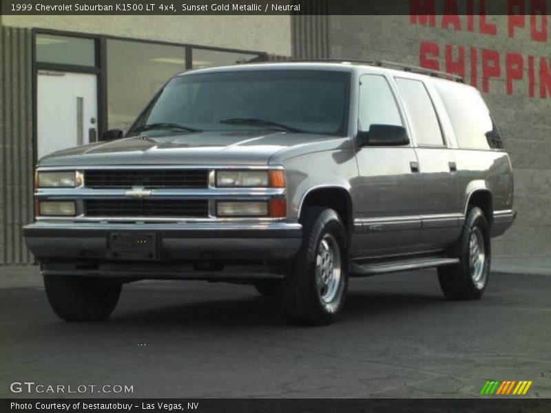 Sunset Gold Metallic / Neutral 1999 Chevrolet Suburban K1500 LT 4x4