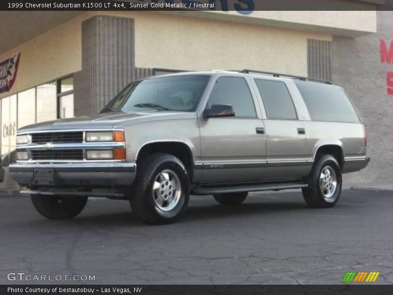 Sunset Gold Metallic / Neutral 1999 Chevrolet Suburban K1500 LT 4x4
