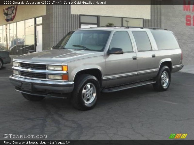 Sunset Gold Metallic / Neutral 1999 Chevrolet Suburban K1500 LT 4x4