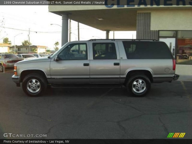 Sunset Gold Metallic / Neutral 1999 Chevrolet Suburban K1500 LT 4x4