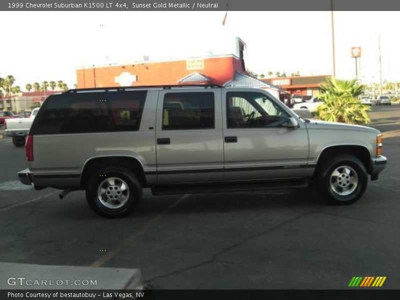 Sunset Gold Metallic / Neutral 1999 Chevrolet Suburban K1500 LT 4x4