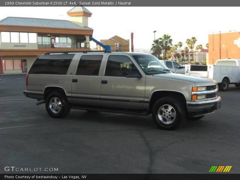Sunset Gold Metallic / Neutral 1999 Chevrolet Suburban K1500 LT 4x4