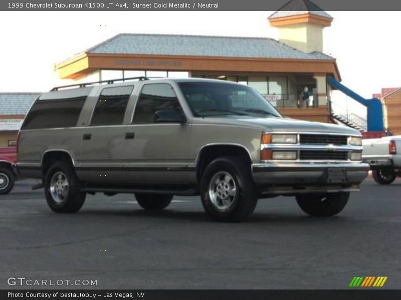 Sunset Gold Metallic / Neutral 1999 Chevrolet Suburban K1500 LT 4x4