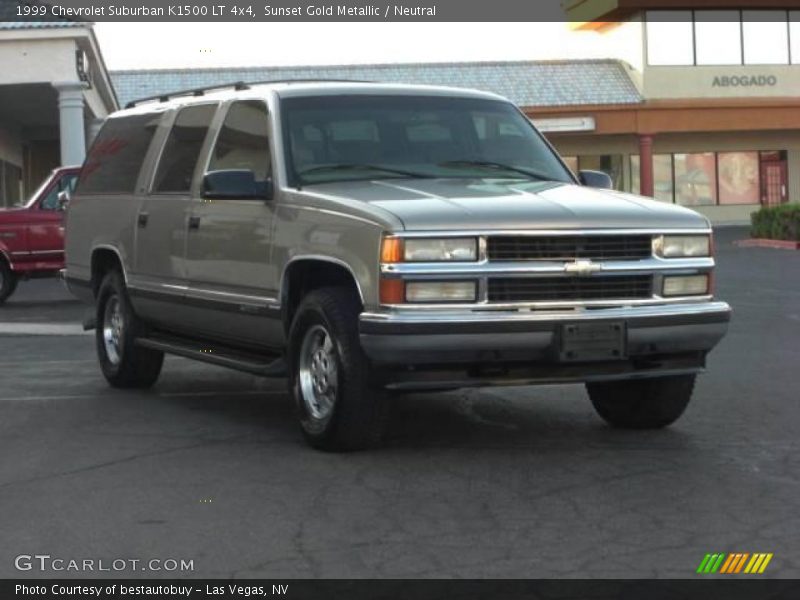 Sunset Gold Metallic / Neutral 1999 Chevrolet Suburban K1500 LT 4x4