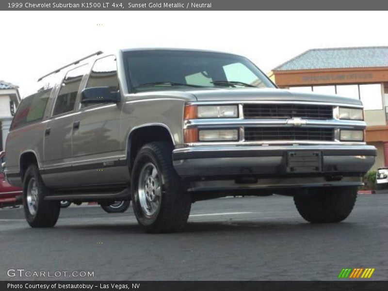 Sunset Gold Metallic / Neutral 1999 Chevrolet Suburban K1500 LT 4x4