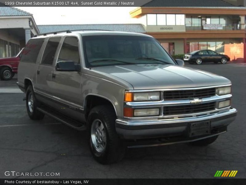 Sunset Gold Metallic / Neutral 1999 Chevrolet Suburban K1500 LT 4x4