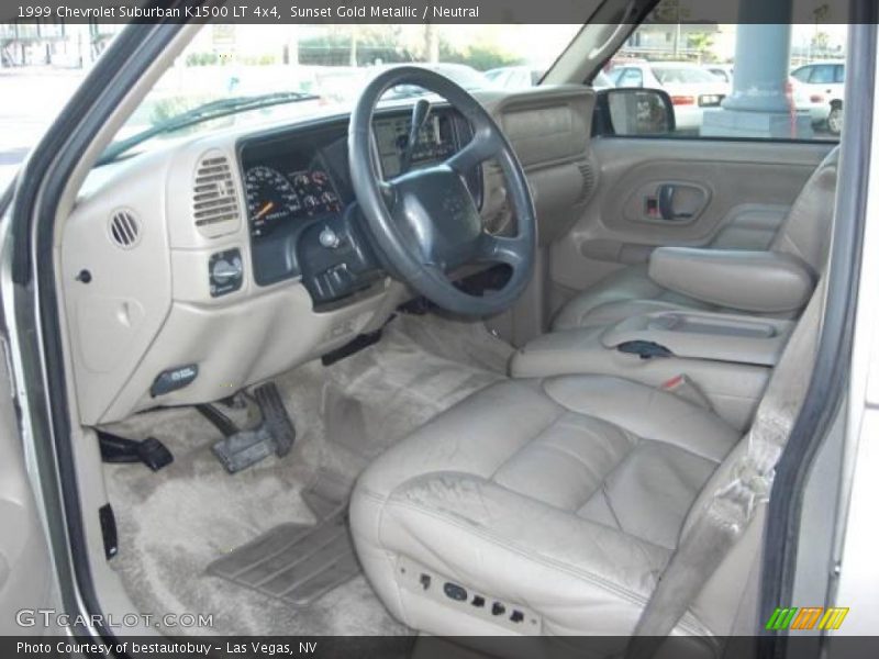Sunset Gold Metallic / Neutral 1999 Chevrolet Suburban K1500 LT 4x4