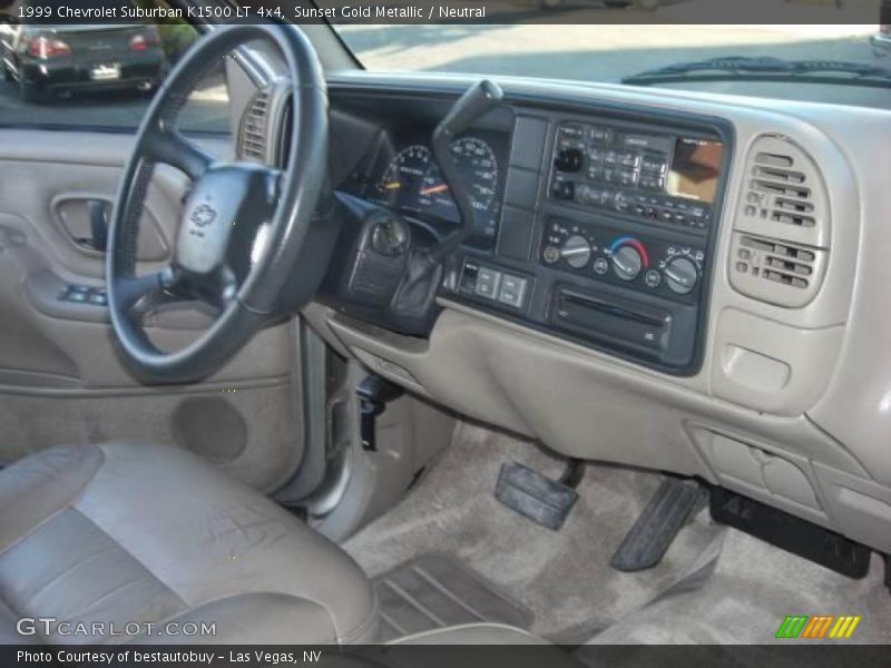 Sunset Gold Metallic / Neutral 1999 Chevrolet Suburban K1500 LT 4x4