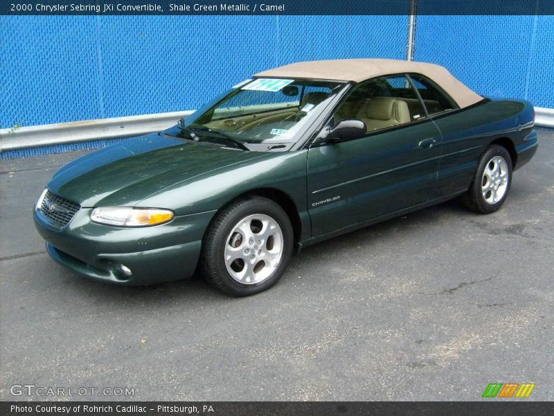 Shale Green Metallic / Camel 2000 Chrysler Sebring JXi Convertible