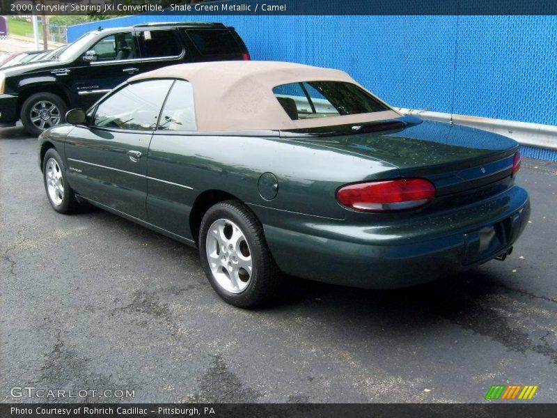 Shale Green Metallic / Camel 2000 Chrysler Sebring JXi Convertible