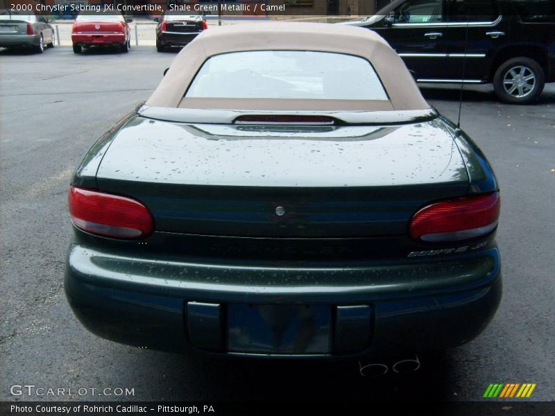 Shale Green Metallic / Camel 2000 Chrysler Sebring JXi Convertible