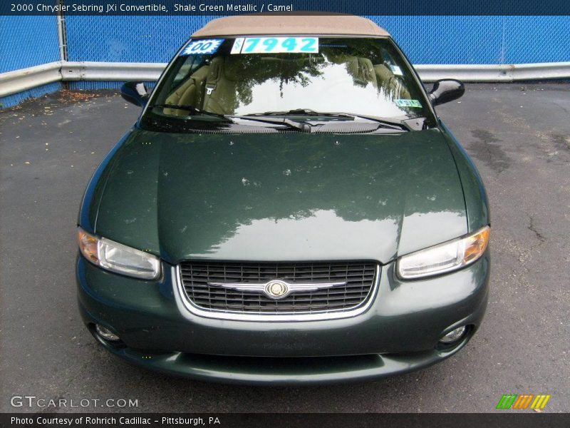 Shale Green Metallic / Camel 2000 Chrysler Sebring JXi Convertible