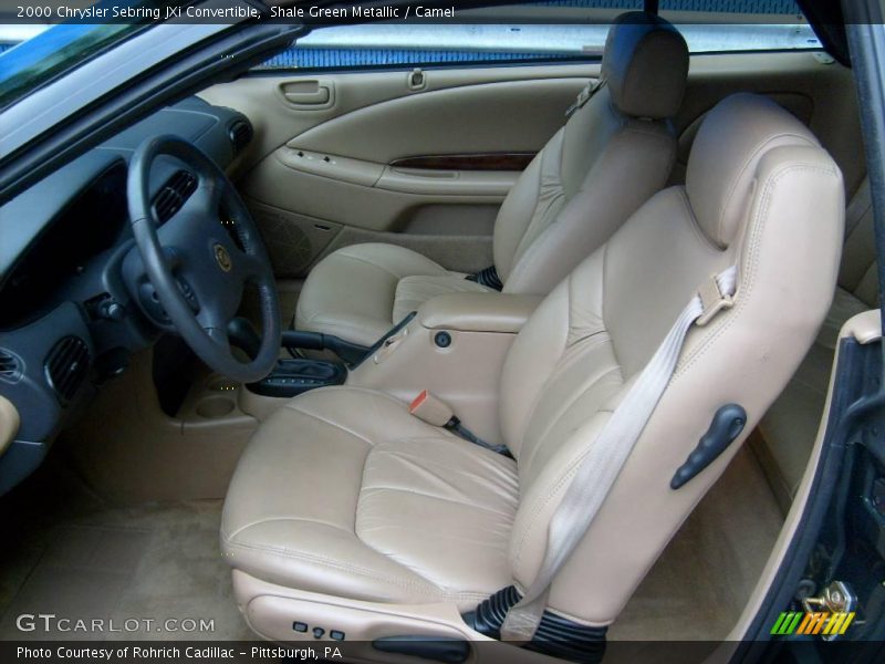 Shale Green Metallic / Camel 2000 Chrysler Sebring JXi Convertible