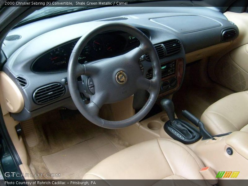 Shale Green Metallic / Camel 2000 Chrysler Sebring JXi Convertible